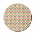 thumbnail image 1 of Japanese Mouse Pad for Computers, Traditional Waves Pattern Ethnic Overlapping Circles Folk Culture Damask, Round Non-Slip Thick Rubber Modern Gaming Mousepad, 8" Round, Multicolor, by Ambesonne, 1 of 2