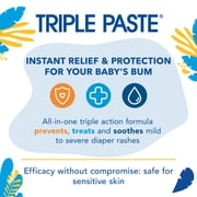 Triple Paste Zinc Oxide Diaper Rash Cream 8OZ + Spatula Bundle 1CT