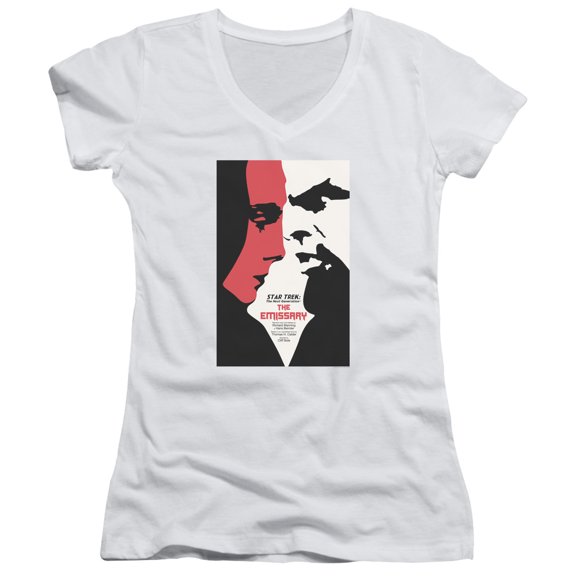 Star Trek Tng Season 2 Episode 20 Junior Women's V-Neck T-Shirt White