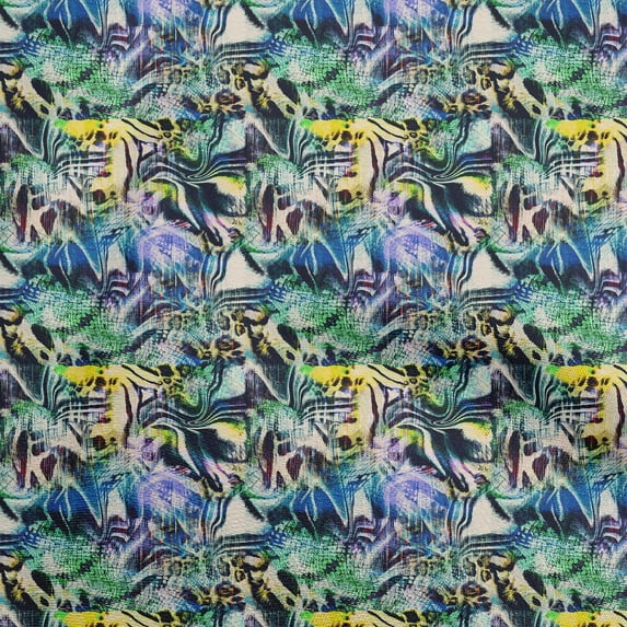 oneOoneCottonSilkMediumBlueFabricAbstractCraftProjectsDecorFabricPrintedByTheYard42InchWide