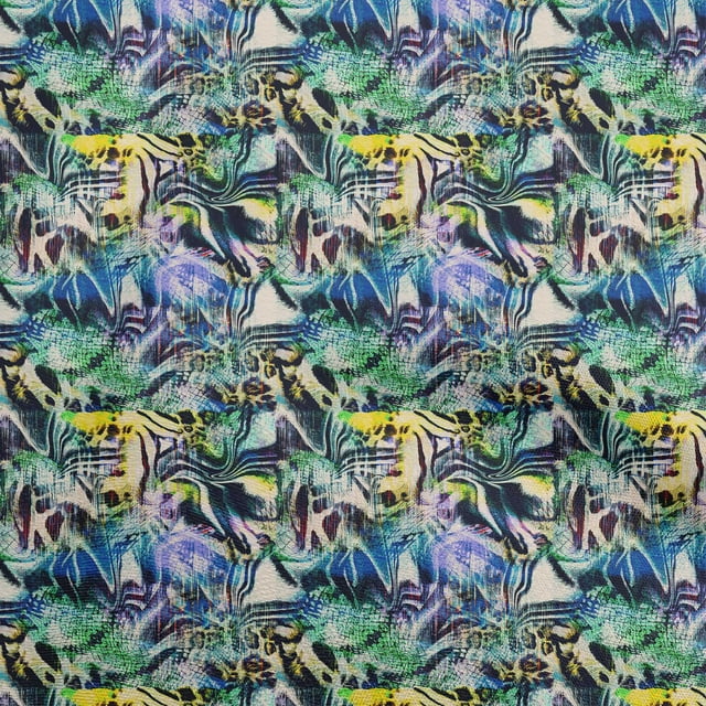 oneOoneSilkTabbyMediumBlueFabricAbstractDiyClothingQuiltingFabricPrintFabricByYard42InchWide