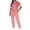*Pink, variant on VBVC Women's Color Block 2 Piece Drawstring Tracksuit, Ladies' Crew Neck Top and Jogger Pants Set,Short Sleeve Loungewear Outfit For Women,Army Green,S-2XL