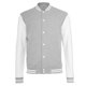 thumbnail image 1 of Build Your Brand - Chaqueta estilo universitario para hombre (Gris Jaspeado/Blanco), 1 of 1