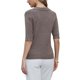 thumbnail image 3 of Camisetas de polo de manga corta INSPIRE CHIC para mujer, con cuello en V, de punto, tops casuales de verano y otoño, L, color café, 3 of 6