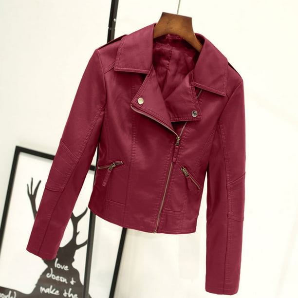 Leather winter coats womens sale deals