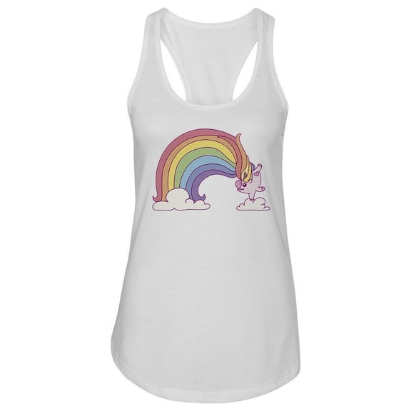 Unicorn With Rainbow Design Tank Women -Image by Shutterstock, Female XX-Large