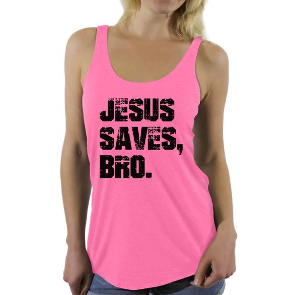 Awkward Styles Jesus Saves Racerback Tank Top for Women Black Clothes for Ladies Jesus Womens Racerback Tank Top Jesus Clothing Jesus Tanks T Shirt for Her Jesus Saves Bro Ladies Shirt