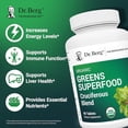 thumbnail image 3 of Dr. Berg's Greens Superfood Tabletas vegetales crucíferas - Suplementos vegetales para adultos con 11 tabletas de fitonutrientes Super Greens - Tabletas vegetales para energía, sistema inmunológico y, 3 of 5