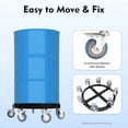 thumbnail image 4 of 55 Gallon Drum Dolly 2000 lbs Capacity Heavy Duty Oil Drum Dolly with 8 Swivel Caster Wheels Steel Mobile Drum Mover for Workshops Factories and Warehouses$$Tools, 4 of 7