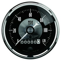 Autometer 2088 Prestige Black Diamond Speedometer, 3-3/8", 120 MPH , Electric Program W/Wheel Odometer