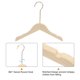 thumbnail image 5 of 3uds B13 Madera Unique Bargains traje perchas 300mm Longitud Redondo Cabeza U-Muescas abrigo percha con 15cm 360° gancho Redondo gancho para Chaqueta Pantalones camisa, 5 of 7
