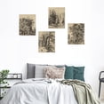 thumbnail image 5 of PixonSign Adhesive Wall Art Woodland Country Farmhouse Landscapes Posters, Set of 4 Classic Vintage Countryside Canvas Prints, Retro Master Artist Prints Wall Décor for Home Decor - 11"x14", 5 of 5