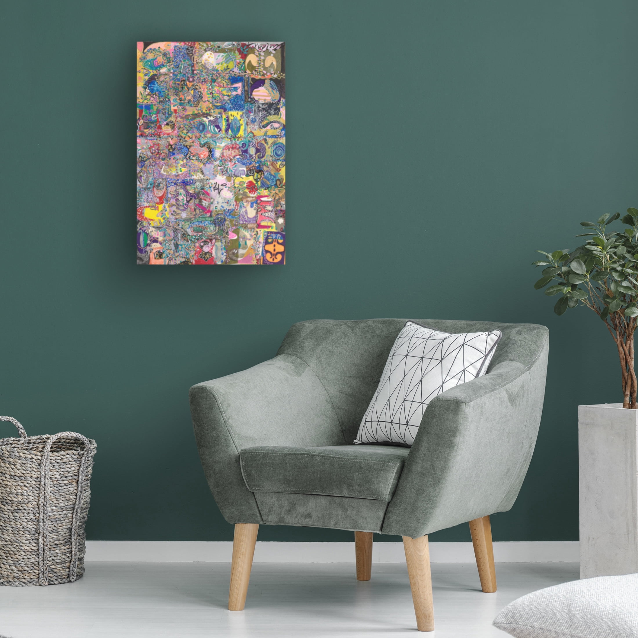 Canvas Wall Art - Ellen Kossoff 'Party On 2' Wall Art for Living Room, Bedroom, or Office Décor by Trademark Fine Art - 30 x 47 Inches