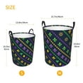 thumbnail image 5 of Balery Mardi Gras Strings of Beads Round Laundry Basket with Handles Waterproof Freestanding Laundry Hamper for Clothes Toys in the Dorm and Family-Medium, 5 of 8