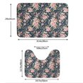 thumbnail image 3 of Xecao Vintage Floral 2-Piece Vintage Seamless Anti-Skid Mat Set, featuring a stylish pattern for a safe and elegant toilet rug experience, 3 of 6