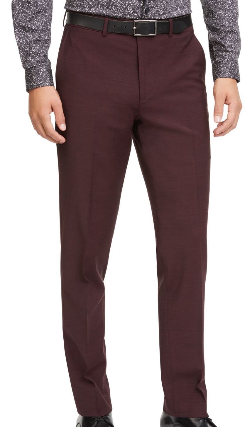 Bar III Mens Suit Dress Pants Burgundy 