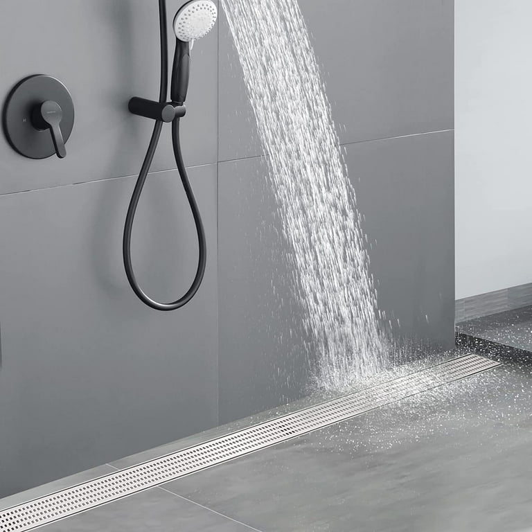 Round Bathroom Shower Floor Drain Linear Waste Drainer Grate Stainless  Steel