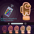 thumbnail image 5 of Night Light 3D Illusion Table Lamp For Kids With Remote Controller 16 Colors -- A13, 5 of 5