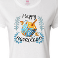 thumbnail image 4 of Inktastic Happy Hanukkah Dreidel and Laurels Women's T-Shirt, 4 of 5