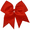 Red, variant on Chixx Solid Plain Basic Cheer Dance Softball Bows - Bubblegum Pink