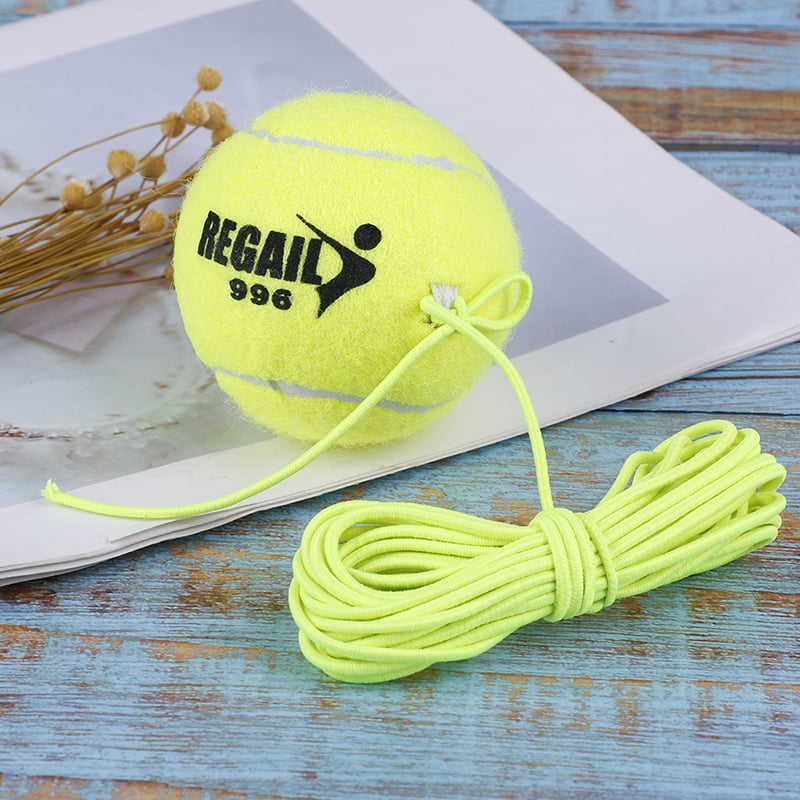 Elastic Rubber Band Tennis Ball Single Practice Training Belt Line Cord Tool NEW 