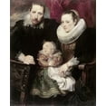 thumbnail image 2 of Van Dyck, Anthony 12x14 Gold Ornate Wood Framed with Double Matting Museum Art Print Titled - A Family Group, 2 of 4