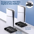 thumbnail image 3 of Stand with 2 Cooling Fan & Dual Controllers Charger Station for PS5 Slim Disc & Digital Edition,PS5 Slim Cooling Station with 3 USB Port, 8 Game Slots, Headset Holder, 3 of 4