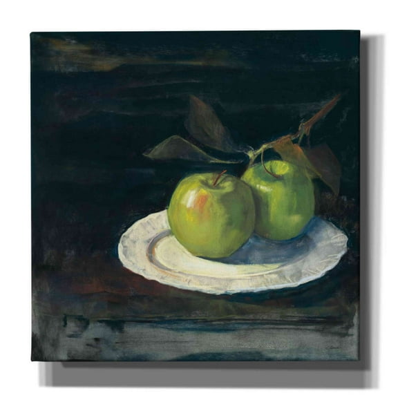 Epic Graffiti 'Green Apples I No Border' by Carol Rowan, Giclee Canvas Wall Art, 37"x37"