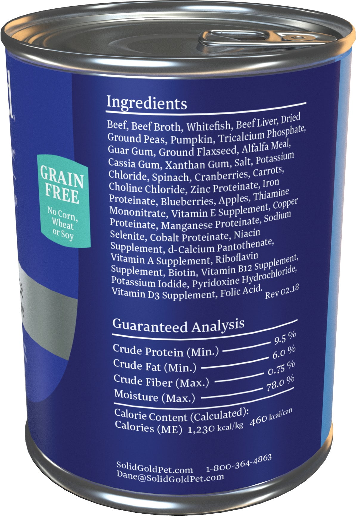 (6 pack) Solid Gold Barking at the Moon Wet Dog Food 13.2 oz can
