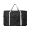Solid Color Waterproof Foldable Travel Bags Portable Luggage Bag Sport Supplies (Black)
