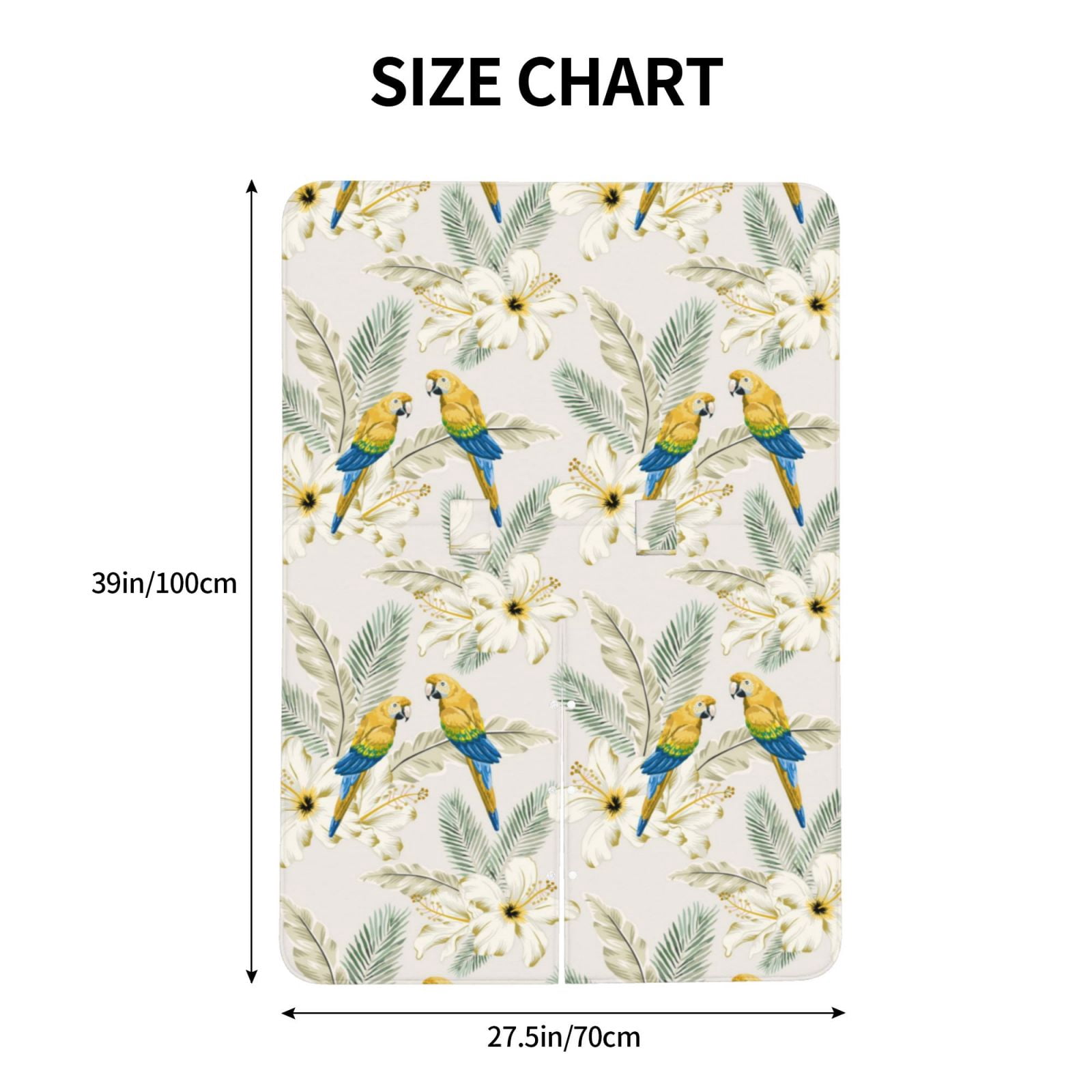 Car Seat Cover Baby - Cute Parrot Palm Leaves Flower Breathable Infant Car Seat Cover for Baby Carseat, Lightweight Comfort Baby Essentials Must Haves Newborn Stuff for Girl Boy