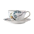 thumbnail image 1 of Tazas de café, latte, regalos con diseño floral y asas, tazas de té, y platillo para latte art, para cafés comerciales, capuchinos, té cafés. 200 ml, 1 of 8