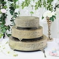 thumbnail image 2 of BalsaCircle 18" Gold Round Embossed Cake Stand Riser Wedding Party Dessert Display Pedestal Riser Centerpieces, 2 of 8