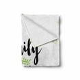 thumbnail image 2 of Family Soft Flannel Fleece Throw Blanket, Lettering Family is Everything Motivaonal Phrase Branches Leaves, Cozy Plush for Indoor and Outdoor Use, 50" x 60", Apple Green Black White, by Ambesonne, 2 of 6