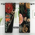 thumbnail image 2 of Lfeey Floral Blackout Curtains for Bedroom Living Room, Room Darkening Curtains, 63 Inches Length 2 Panels, 2 of 6