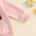 thumbnail image 6 of Musuos Baby Girls Fall 2-piece Outfit, 0-3 Years Embroidery Rainbow Long Sleeve Crew Neck Sweatshirt with Elastic Waist Sweatpants Set, 6 of 10