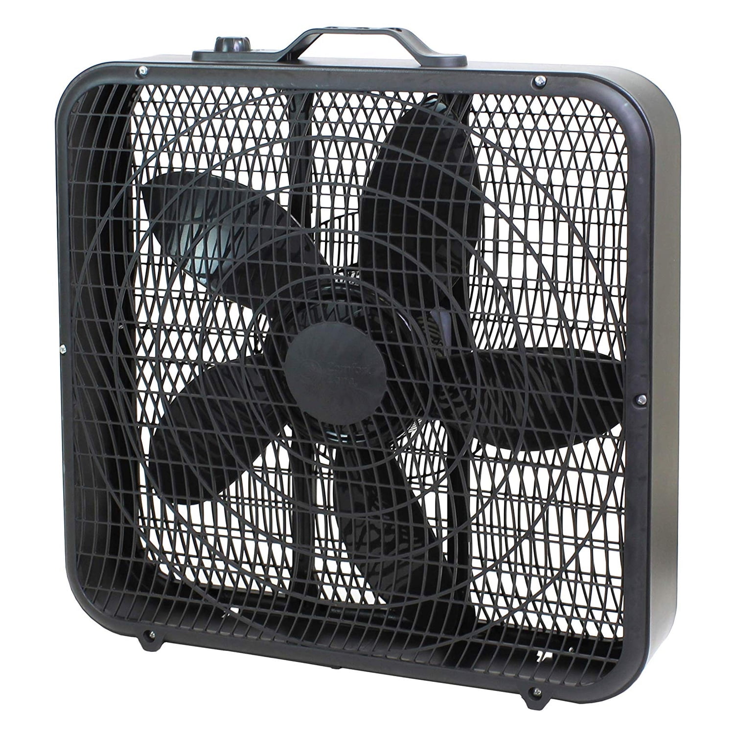 Comfort Zone 3 Speed High Performance Box Fan Air Conditioner, Black