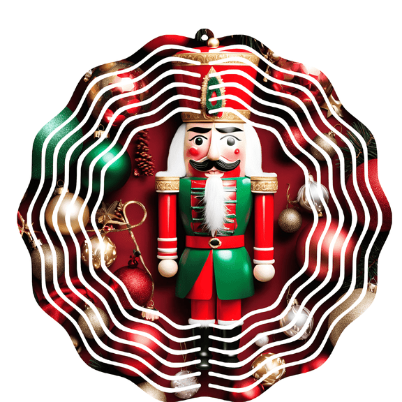 Keely's Nutcracker 10-Inch Metal Multicolor Wind Spinner