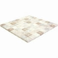 thumbnail image 4 of Artisana 12 x 12 in. Textured Cream and Soft Earthy Stone Mosaic Square Wall and Floor Tile (5 sq ft/case) - 5 Pack, 4 of 5