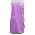 thumbnail image 2 of Unique Bargains Bath Wrap Towel for Women Adjustable Closure with Pocket Light Purple, 2 of 7