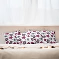 thumbnail image 4 of Ambesonne Floral Throw Pillow Cover 4 Pack, Florets Buds Girls, 20", Magenta Grey Pale Blue, 4 of 5