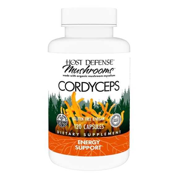 Host Defense Cordyceps Capsules - 120 Capsules (60 Servings)