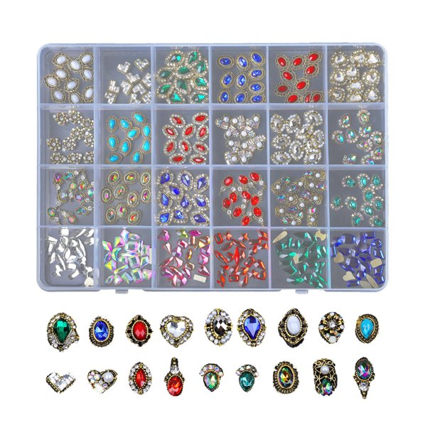 Cristales AB, diamantes de imitación para uñas, gemas de vidrio para uñas, para decoraciones artísticas de uñas, con un SP03