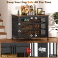 thumbnail image 4 of POAO 41"Heavy Duty Dog Crate Furniture with Name Tag,Chew Proof Prevent Escape for High Anxiety Dogs, Indoor Indestructible Dog Kennel ,Brown, 4 of 10