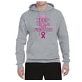 thumbnail image 2 of Keep Calm and Fight On Breast Cancer Awareness Unisex Graphic Hoodie Sweatshirt, Heather Grey, Medium, 2 of 3
