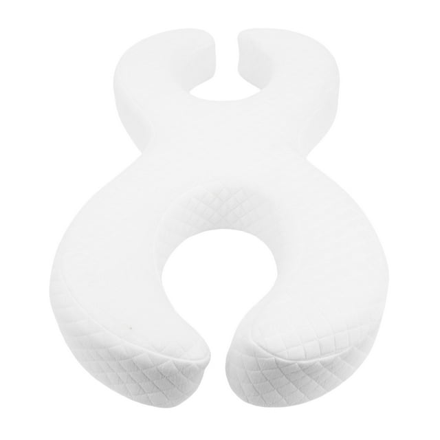 Memory Foam Pillow for Side Sleepers with Ear Holes, Soft Washable Face Pillow for Deep Sleeping, Specifically Engineered White Pillow for Side Sleepers, Removable Cover