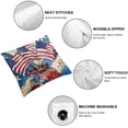 thumbnail image 4 of TIAOTIAOHOU 4th of July Throw Pillow Covers Set of 2 Mason Jars Truck Gnome Home of Decorative Pillow Covers Cushion Case Patriotic Decortive for Sofa, 4 of 6