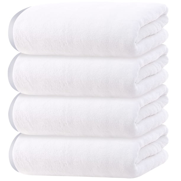 Juego de toallas de baño Cosy Family de microfibra, 4 unidades, color blanco, 70 x 140 cm