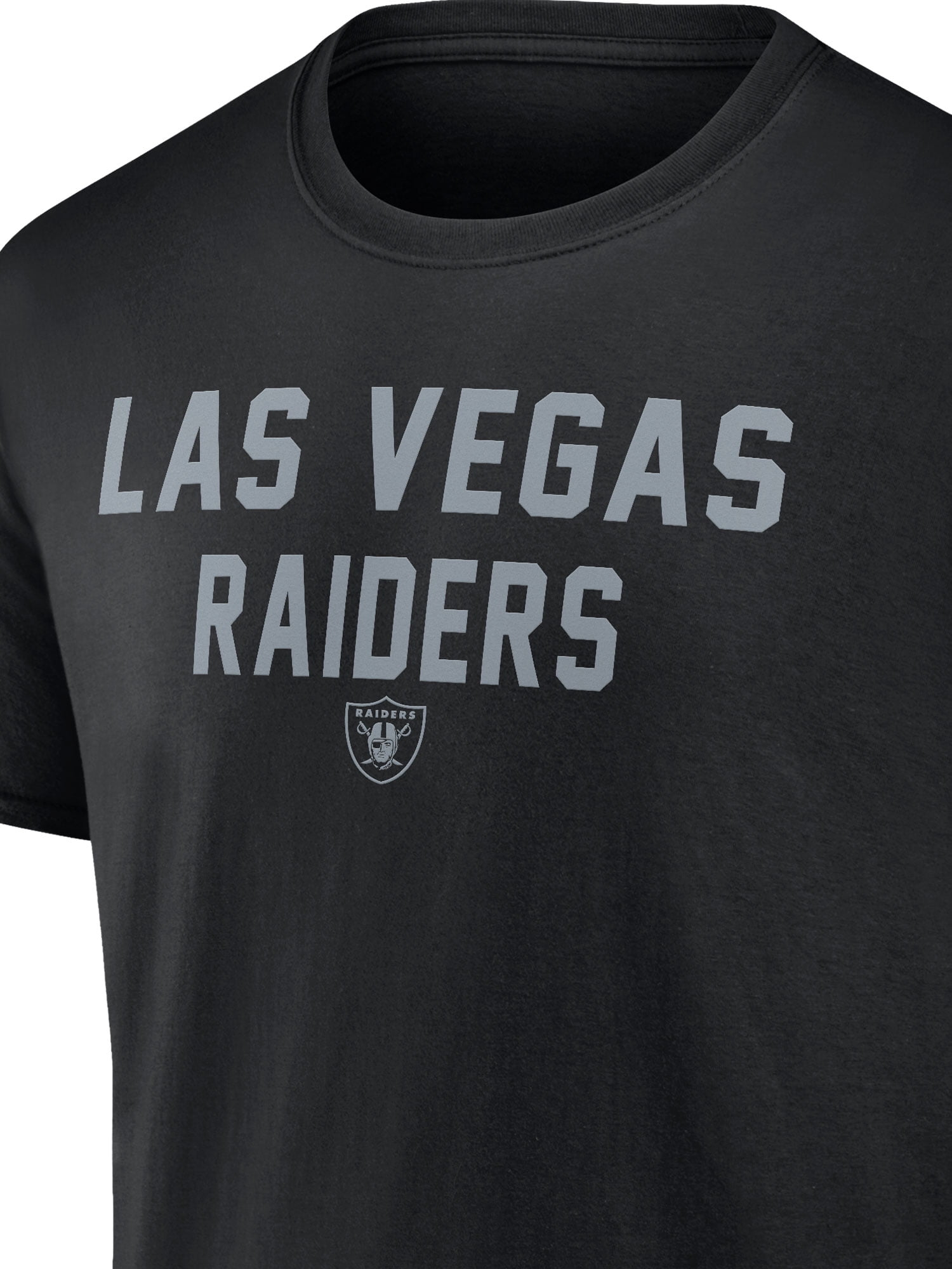 NFL Las Vegas Raiders Men's Cotton Black Short Sleeve T-Shirt