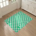 thumbnail image 3 of ODIKA 3'x5' Washable Accent Rug Pet Friendly, Non-Shedding Mat Funky Border Frame Checkered Two Tone Balanced Contrast Layout for Bedside, Nursery Room, 3 of 7